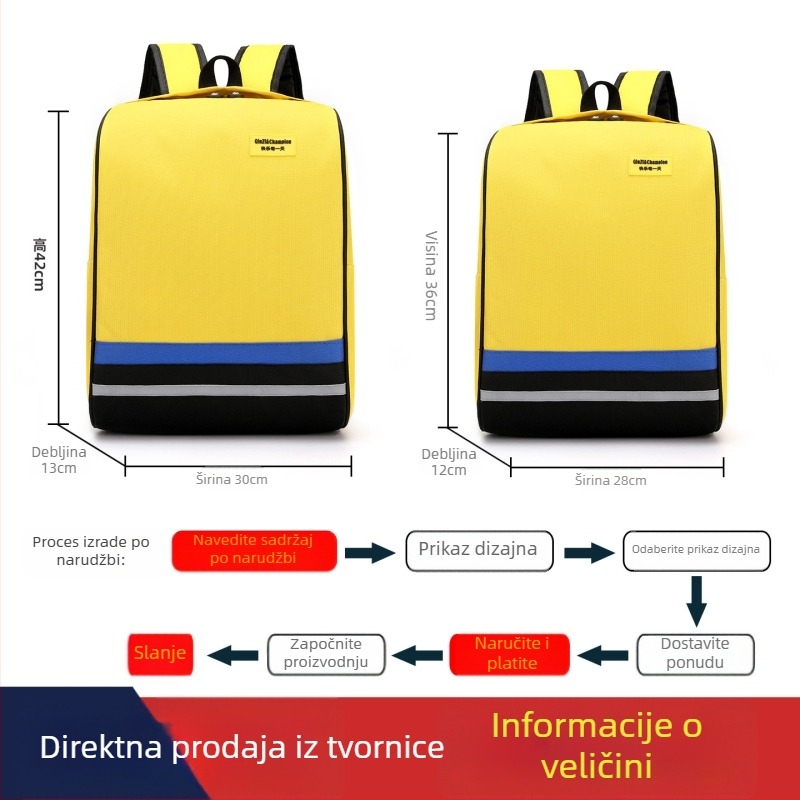 Dječja školska torba s prilagođenim logom, za osnovnu školu i vrtić, Oxford platno, vodootporna, sladak dizajn