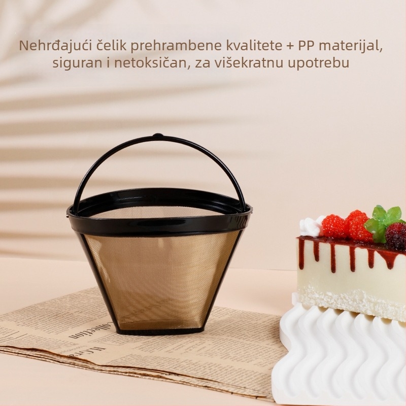 Nerđajući čelični filter za kavu za pour-over, višekratni metalni filter bez papira