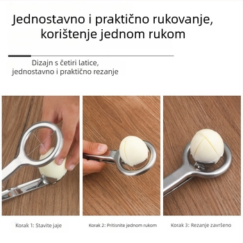 Rezač jaja od nehrđajućeg čelika 304, dijelitelj jaja, moderan minimalistički dizajn