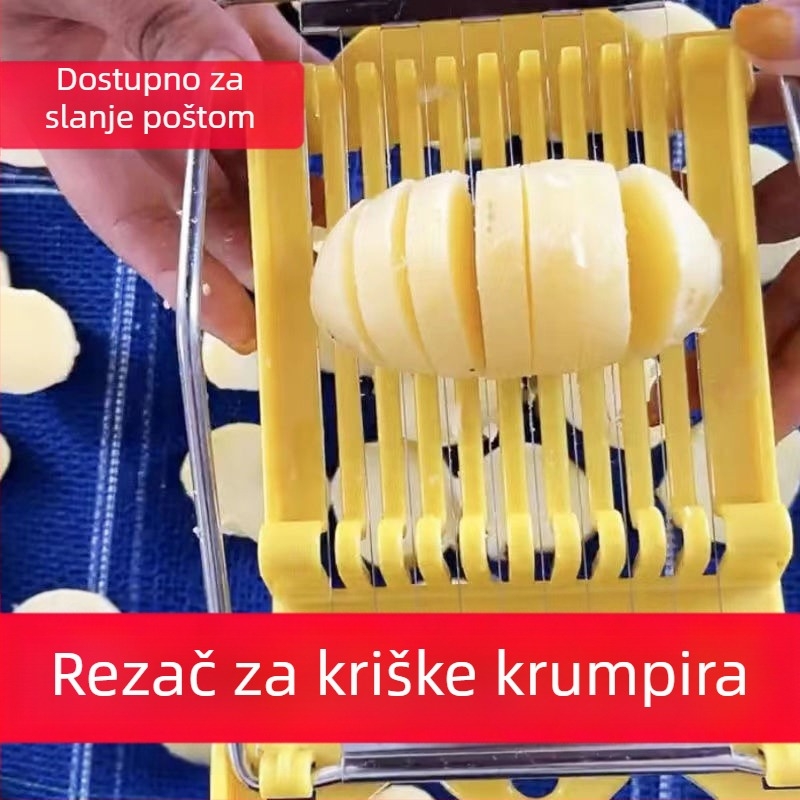 Višenamjenski rezač za krumpire, deli meso, voće i krastavce – žica od nehrđajućeg čelika 304, kuhinjski alat, za jaja i tofu