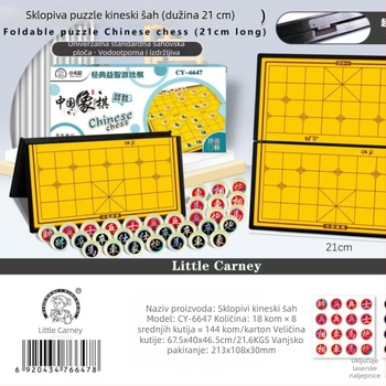 Sklopivi plastični kineski šahovski set, prijenosni