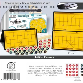 Sklopivi plastični kineski šahovski set, prijenosni