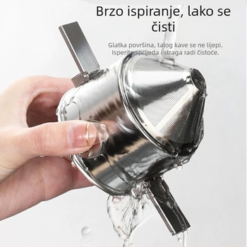 Nehrđavi čelični prijenosni filter za kavu Little Angel, višekratno upotrebljiv, bez papirnog filtera, za vanjsku upotrebu