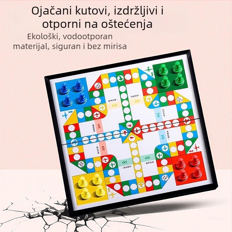 Magnetska sklopiva šahovska ploča – velika ploča od ekološke plastike, edukativna igra za djecu i studente