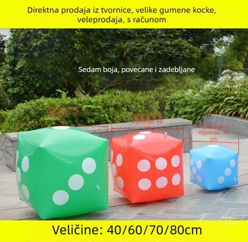 Naduvana velika kocka, 80 cm, za barove i KTV, dječje igre, vjenčanja, izložbe automobila i događaji
