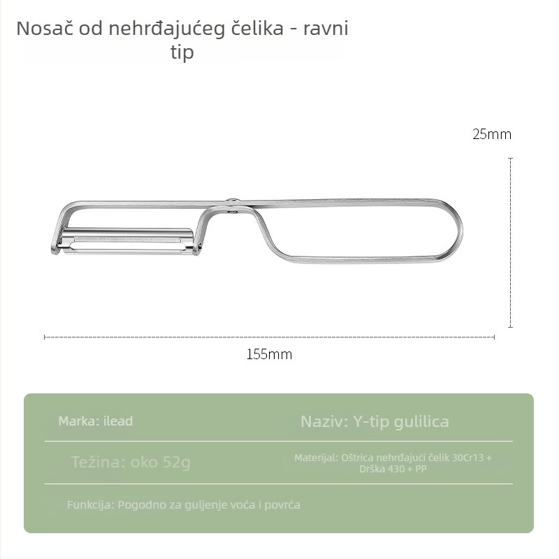 Alude nehrđajući čelik – višefunkcionalni oguljivač za voće i povrće, julienne rezanje, ribanje krumpira, kuhinjski alat