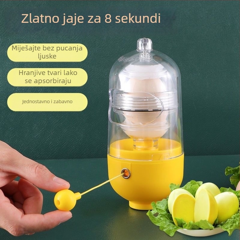 Ručni shaker za jaja – miješanje bjelanjaka i žumanjaka – zlatno jaje