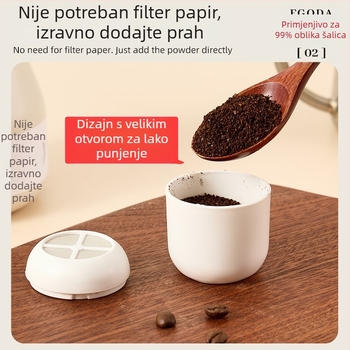 Set za pour-over kavu i čaj s mrežastim filtrom (bez papirnatih filtera)