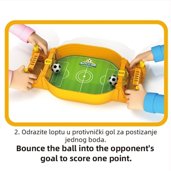 Stoni nogomet za dva igrača s katapultnim puzzleom – interaktivna edukativna igra za roditelje i djecu