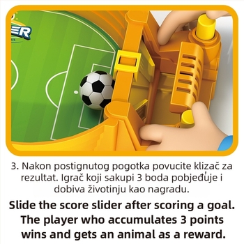 Stoni nogomet za dva igrača s katapultnim puzzleom – interaktivna edukativna igra za roditelje i djecu