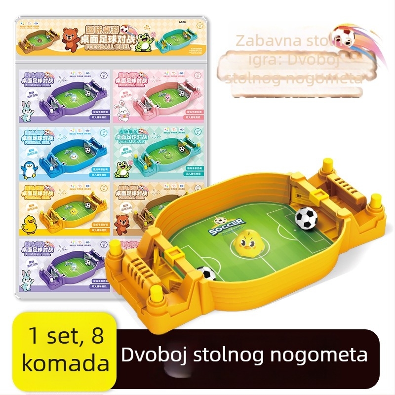 Stoni nogomet za dva igrača s katapultnim puzzleom – interaktivna edukativna igra za roditelje i djecu