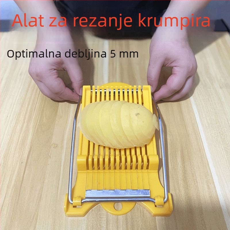 Kuhinjski sječač za krumpir, šunku i jaja – višenamjenski kuhinjski rezač za voće i povrće
