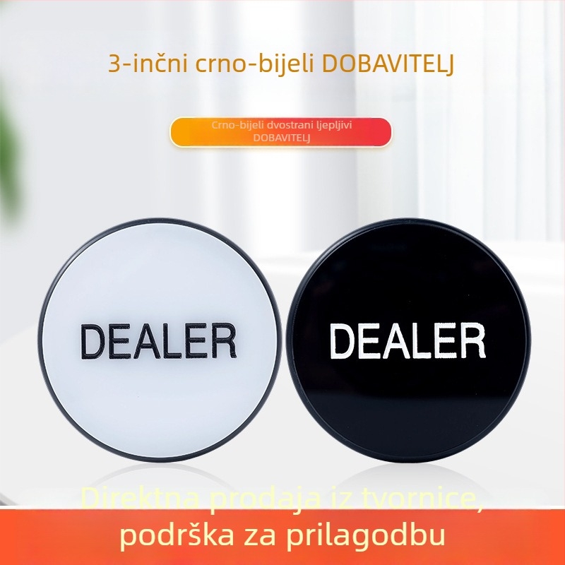 Texas Hold'em žetoni dilera s logom dilera, promjer 3 inča