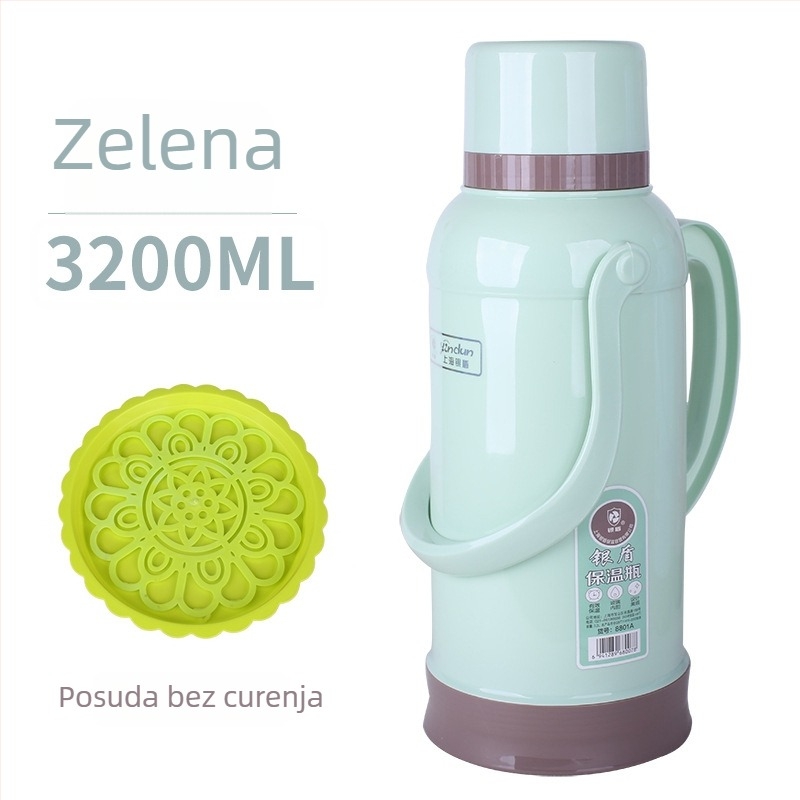 Kompaktni retro termos za vodu, 3,2 L, prenosni za učenice srednje škole i gimnazije, za dom učenika