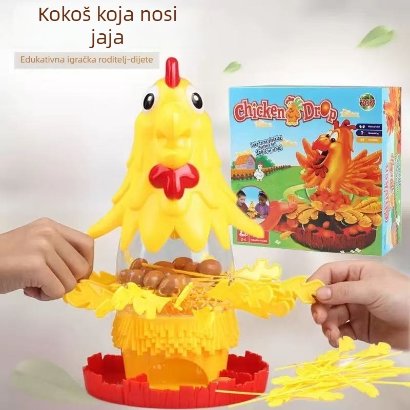 Stolna igra: kokoš koja nosi jaja i vađenje perja – poboljšanje koordinacije ruka-oko