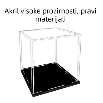 Akril kutija za figure – prozračna kutija za prikaz s zaštitom od prašine, dimenzije 10×10×10 cm, zapremina 1 L, model jlc-41