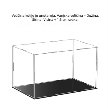 Akril kutija za figure – prozračna kutija za prikaz s zaštitom od prašine, dimenzije 10×10×10 cm, zapremina 1 L, model jlc-41