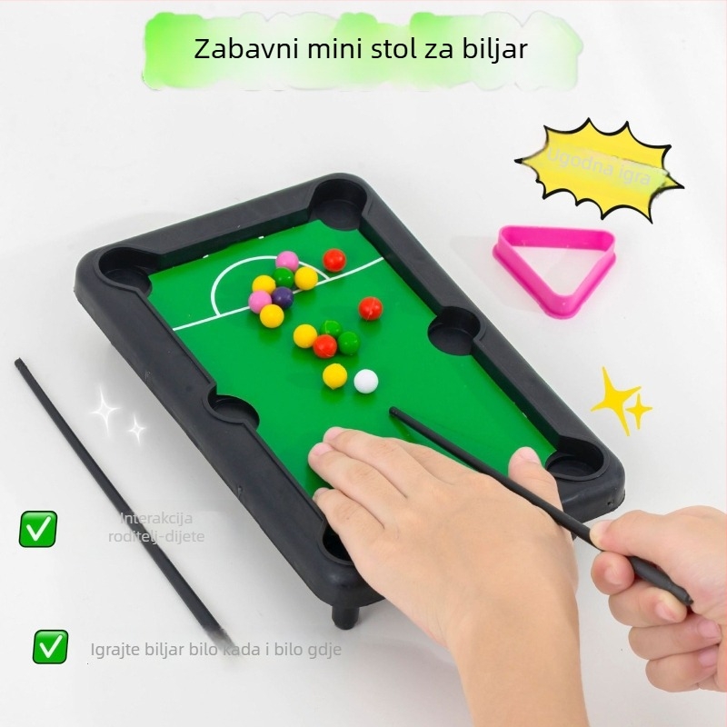 Mini stolni biliard stol za djecu, interaktivna zabava za dječake i djevojčice, uzrast 3–6 godina