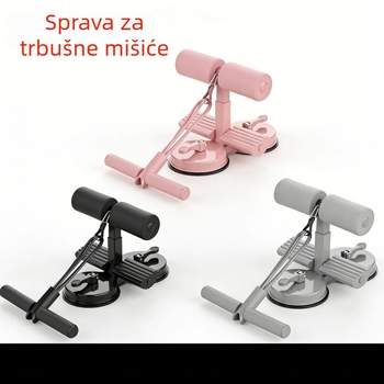 Sklopivi asistent za trbušnjake s dvostrukim usisnim čašama – kućni fitness uređaj za trbušne mišiće