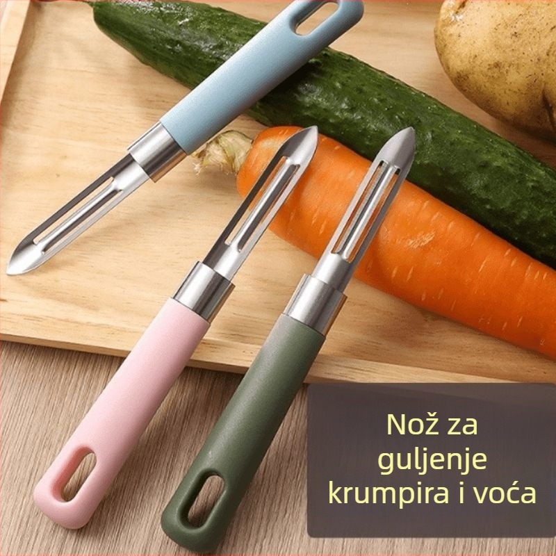 Tradicionalni kuhinjski oguljivač od nehrđajućeg čelika za voće i povrće, višenamjenski alat