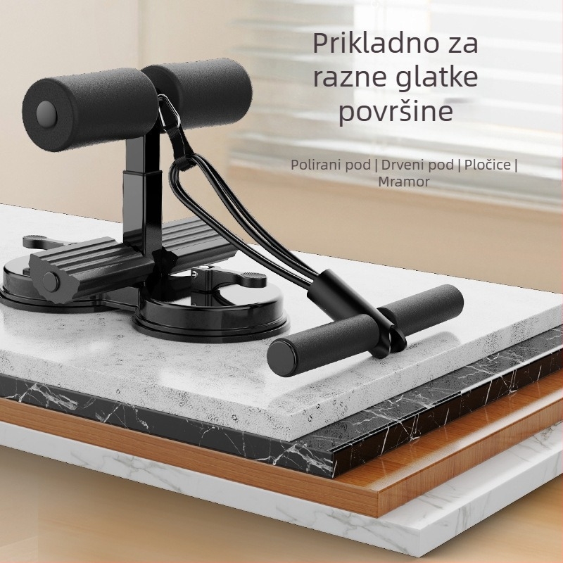 Uređaj za pomoć pri sit-upu sa dvostrukim usisnim čašicama i vučnom vrpcom – kućni fitness uređaj za mršavljenje trbuha