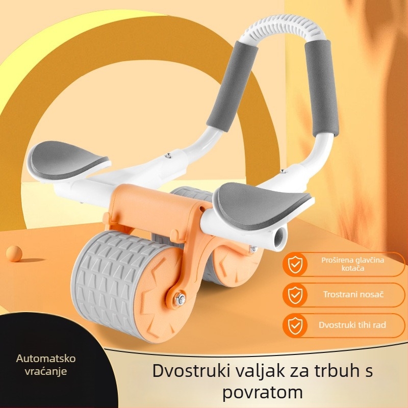 Domaći kotačić za trbušnjake s automatskim vraćanjem – fitness oprema za trbušne mišiće
