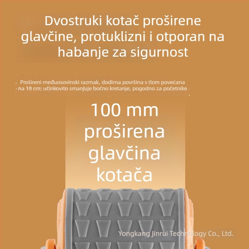 Domaći kotačić za trbušnjake s automatskim vraćanjem – fitness oprema za trbušne mišiće