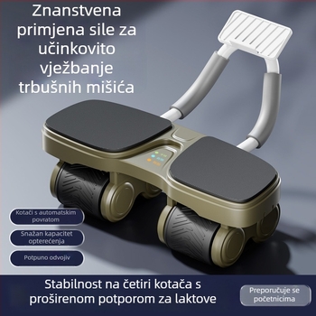 KC certificirani četverokolesni kolut za trbušnjake s automatskim odskokom – za muškarce i žene, fitness oprema, podrška lakta, oblikovanje trbušnih mišića