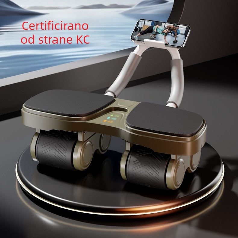 KC certificirani četverokolesni kolut za trbušnjake s automatskim odskokom – za muškarce i žene, fitness oprema, podrška lakta, oblikovanje trbušnih mišića