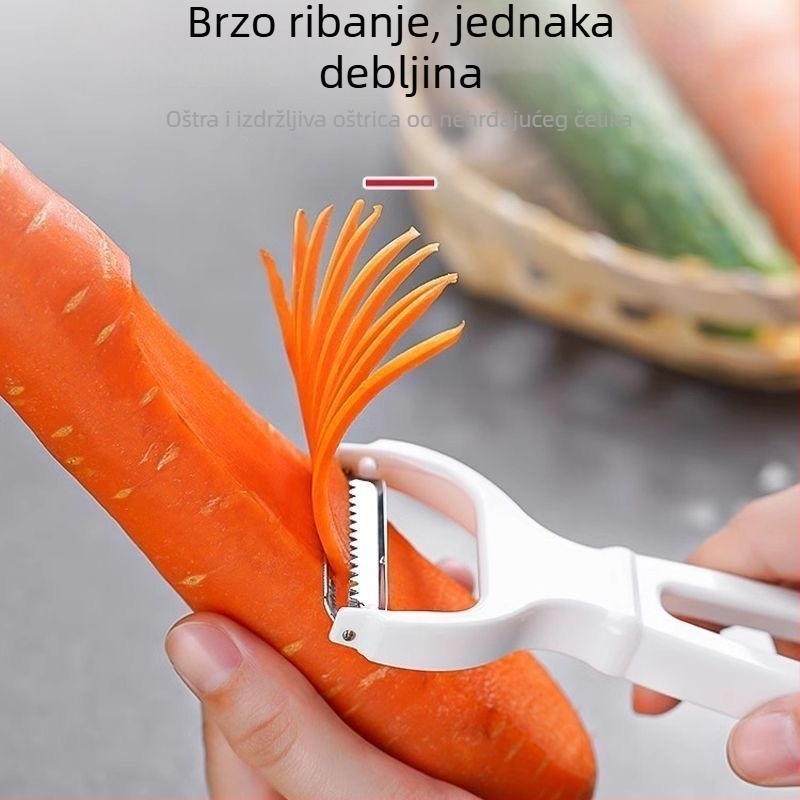 Kuhinjski rendet za krumpire i povrće, višenamjenski oguljivač, plastični nož za guljenje rotkvica