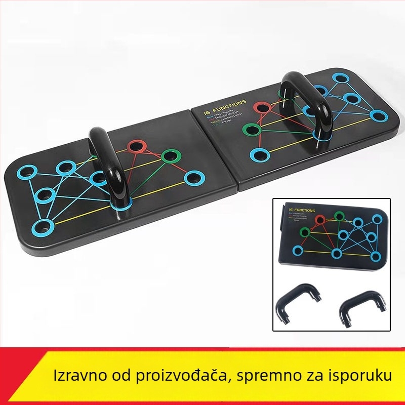 Višenamjenska ploča za sklekove za trening prsnih mišića, sklopivi kućni fitness uređaj