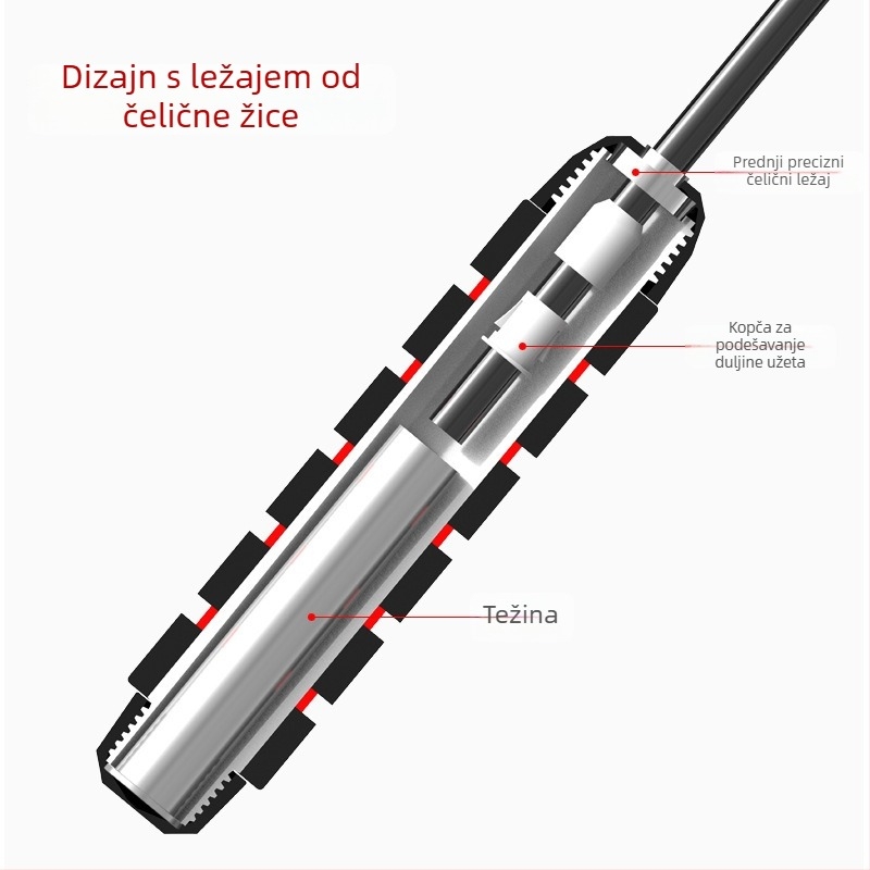 Težinsko preskakanje užeta s ležajevima, čelično uže za fitness, aerobik i sagorijevanje masnoće
