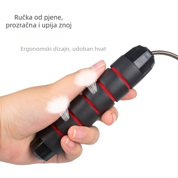 Unutarnje bežično užet za skakanje s čeličnim užetom za odrasle – prenosni fitness uređaj