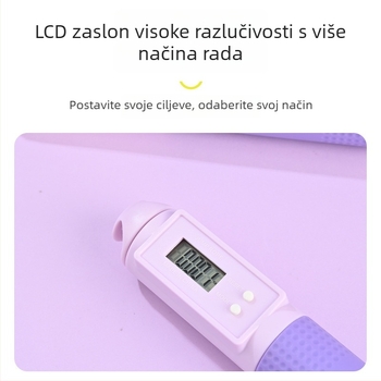 Prilagođeno odraslo preskakanje užetom s pametnim brojačem i podesivom duljinom; dostupne boje: ljubičasta, ružičasta i plava