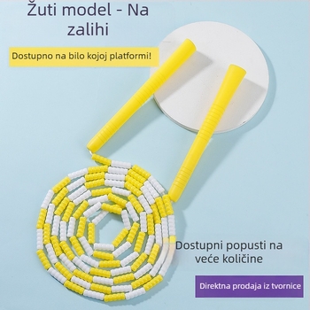 Uže za preskakanje s perlama i bambusnim segmentima za djecu i odrasle