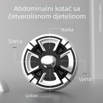 Kružni kotačić za trbuh s automatskim povratkom, ergonomska ručka, valjak za trbušne mišiće, kućni fitness uređaj, odvojiv