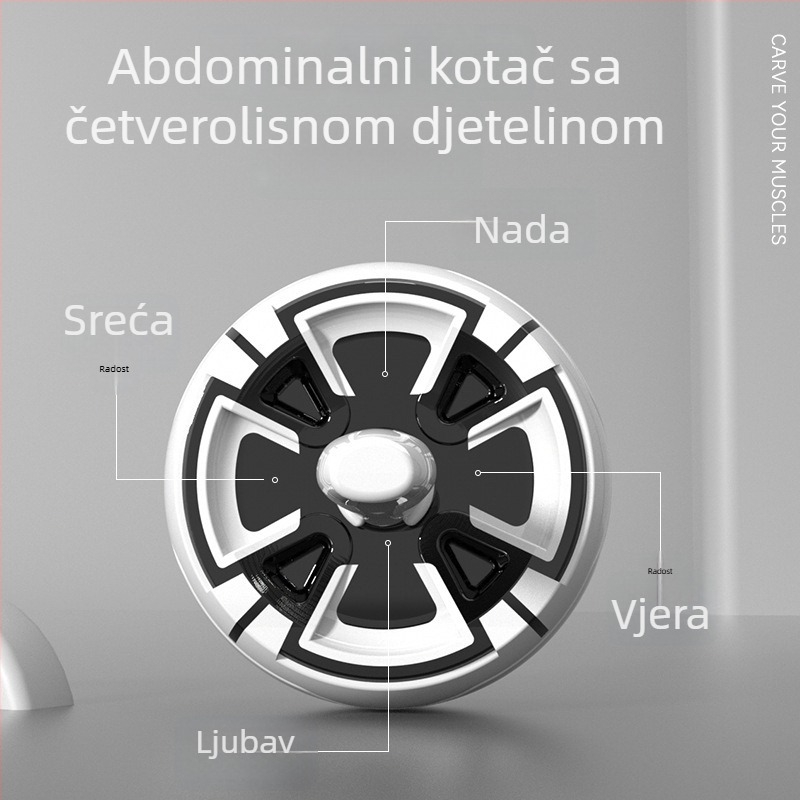 Kružni kotačić za trbuh s automatskim povratkom, ergonomska ručka, valjak za trbušne mišiće, kućni fitness uređaj, odvojiv