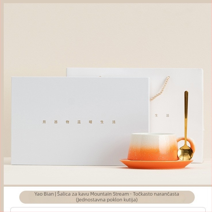 Set keramičkih šalica za kavu s podmetačem za parove – vrhunske, elegantne šalice za latte art