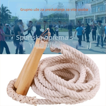 Grupno užad za skakanje od pamuka i lana, dugačka užad: 3 m za jedno osobno korištenje, 5 m, 7 m i 10 m, ručno tkano.