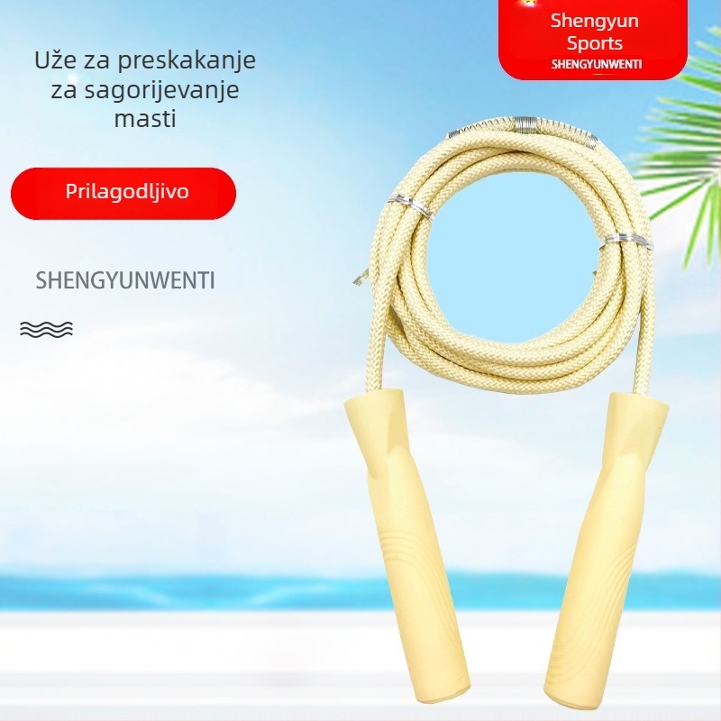 Švihadlo s ležajevima, makaron bojama, pamukovo uže, podesivo za učenike
