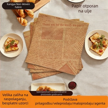 Papir otporan na masnoću za pržene grickalice i ploču za kruh — prehrambena kvaliteta, otporna podloga na masnoću u različitim veličinama