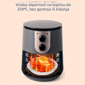 Fangcao Papir za pečenje s silikonskim uljem, okrugla posuda za pečenje, papir za pečenje s apsorpcijom ulja