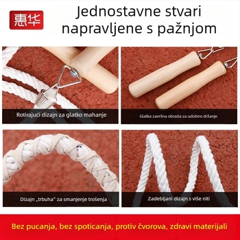 Grupno preskakanje užetom od pamuka – dugačko i debelo za fitness i dječje aktivnosti