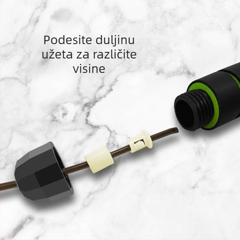 Težinsko skakačko uže za djecu, čelično jezgro, PVC držači, duljina 2,8 m