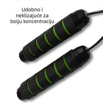 Težinsko skakačko uže za djecu, čelično jezgro, PVC držači, duljina 2,8 m