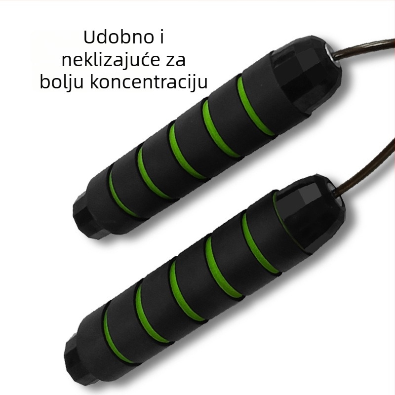 Težinsko skakačko uže za djecu, čelično jezgro, PVC držači, duljina 2,8 m