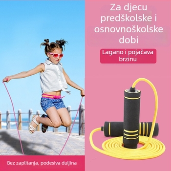 Prilagodljiva užad za skakanje za fitness i sagorijevanje masnoća, pogodna za djecu i odrasle; trening za tjelesni odgoj.