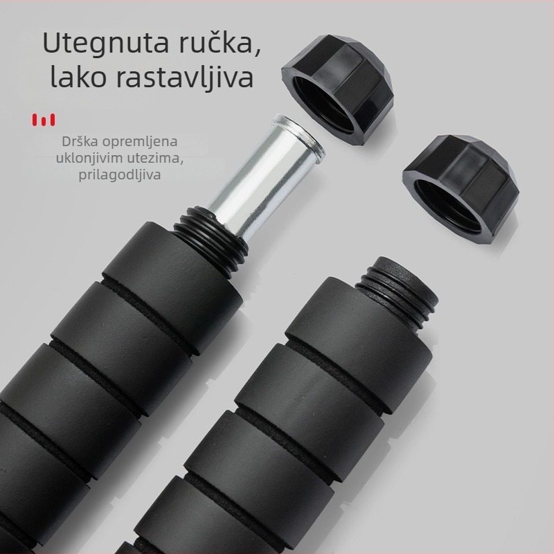 Težinsko užad za preskakanje, duljine 2,8 m, s čeličnim jezgrom