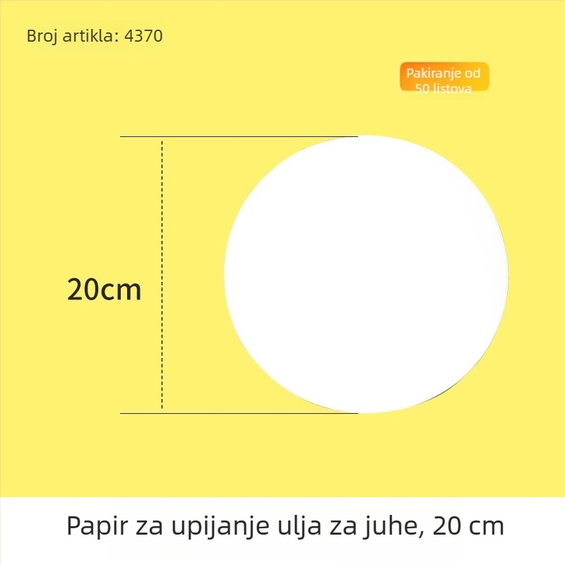 Rice Wood Papir za apsorpciju ulja za hranu, kuhinjski filtr papir za juhe