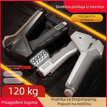 10–120 kg prilagodljiv grip s brojačem – profesionalni uređaj za jačanje snage prstiju, ruke i zapešća